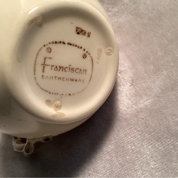 Vintage Franciscan Earthenware Sugar & Creamer. Antique - Picture 7 of 14